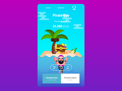 The Pirate Bay beach caribbean character design flat design pirate pirate bay