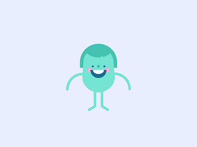 A friendly little lactobacillus character character design cute flat design