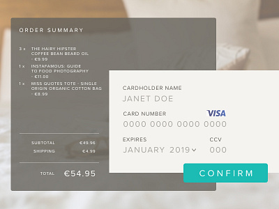 Daily UI Challenge - Day2 - Credit Card Checkout