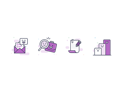 Offerzen Positions icons illustration metrics search