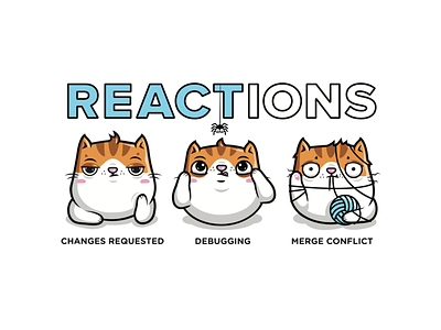 Reaction kitties cat react t shirt
