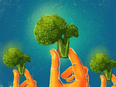 Daily broccoli broccoli food health illustration procreate veges