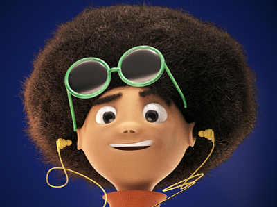 Rerender the boy with the real hair! 3d c4d cartoon character characterdesign cinema4dart
