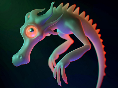 Tiny dragon 3d c4d cartoon character characterdesign