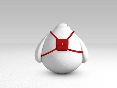 Go to school! 3d c4d cartoon celshader cute design rounded white