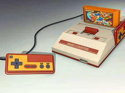 The modeling for my Childhood! 3d c4d childhood famicom game modeling nintendo videogames