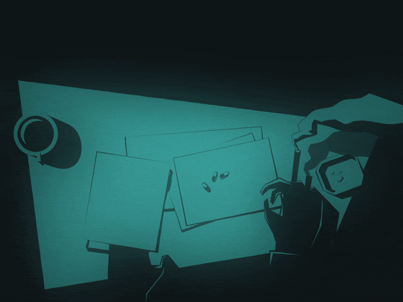 Quiet 2d aftereffects animation illustration monochrome motiongraphics noir quiet silhouette vector