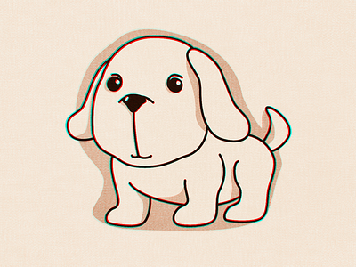 Puppy 2d cartoon character design dog drawing illustration pets puppy