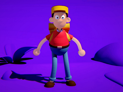 Ready to render 3d animation c4d character render rigging