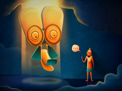 Ancient stuff 2d affinitydesigner ancient cave illustration inspiring maori masks museum pacificisland statue talk