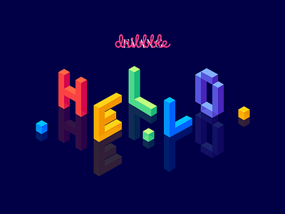 My first work-hello dribbble block dribble hello