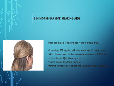 Behind-the-ear (BTE)
hearing aids