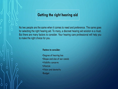 Getting the right Hearing Aid