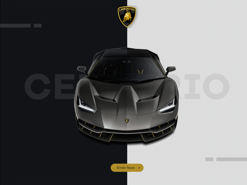 lamborghini Centenario Concept Web Design app branding car concept concept design digital art futuristic lamborghini sportcar web design website