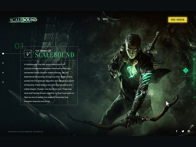 Scalebound - Web Design Concept