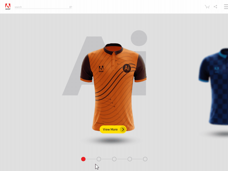 Adobe T-Shirts Concept Web Design