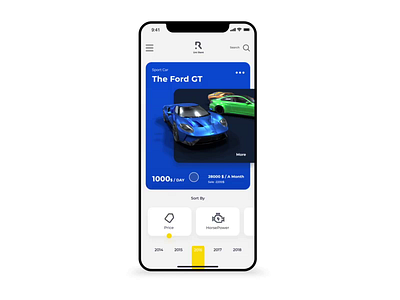 Car Rent App animation app branding concept futuristic gif ui ux web design