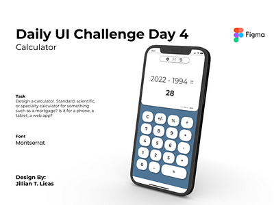Daily UI Challenge 4: Calculator app calculator dailyui design figma ui uiux