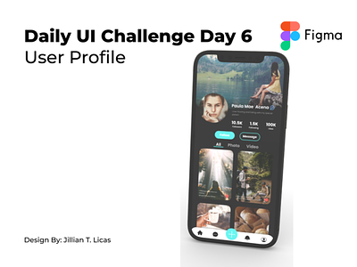 Daily UI Challenge Day 6: User Profile app dailyui design figma ui uiux user profil