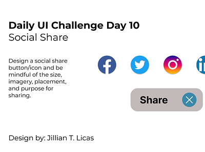 Daily UI Challenge Day 10 Social Share app app icon dailyui design figma ui uiux