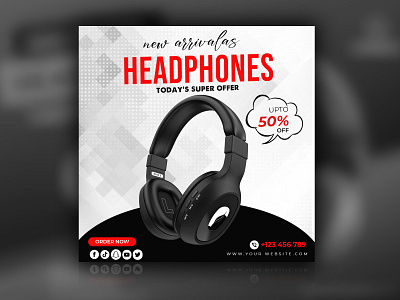 headphone banner design graphic graphic design illustration imagemanipuation logo mixing photoediting photoshop ui