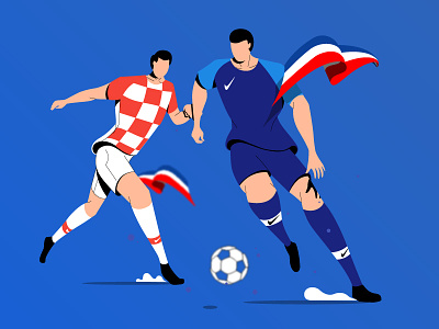 Football Illustration 02 croatia fifa football france world cup