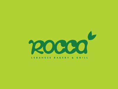 Rocca Logo food grill identity lettering logo rocca roquette salad rocket vector