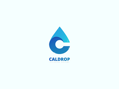 Caldop Filtering Systems blue c drop filtering gradient logo sea systems water