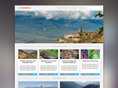 GoArmenia Website redesign armenia booking design georgia hotels redesign tourism tours travel web website