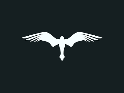 Bird Mark bird black feather flying illustration logo mark span white wings