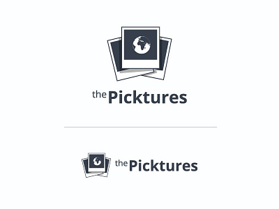 thePicktures logo blog logo photo pictures planet polaroid travel world