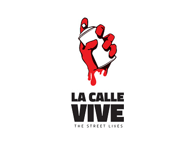 La Calle Vive Revised art brand calle graffiti hand logo paint red shop street tshirt vive