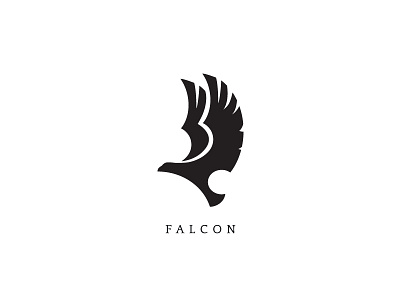 Falcon Mark v2 animal bird bird of prey black falcon illustration logo mark