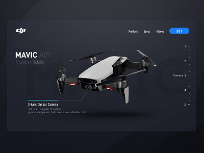 Mavic Air drone black drones interaction ui design ux design