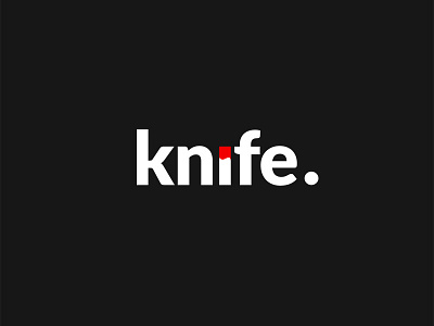 knife knife letter logo minimal words have soul