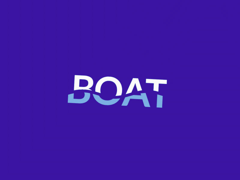 Boat animation boat gif letter logo minimal