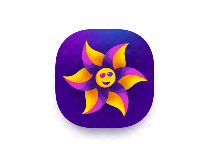 Flower ☀️ animation app concept design flower gif icon ios