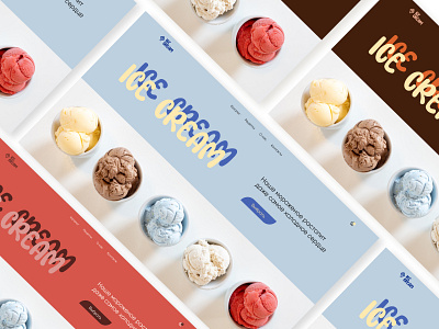 Triple ice cream concept design ui ux web