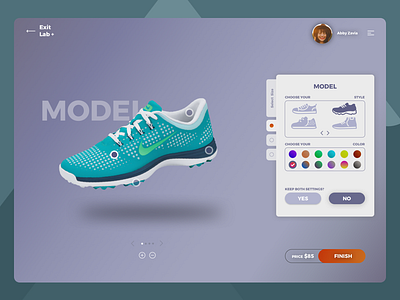 3d Printed Shoes Page UI clean concept design freelance ui ux webdesign website