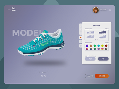 3d Printed Shoes Page UI