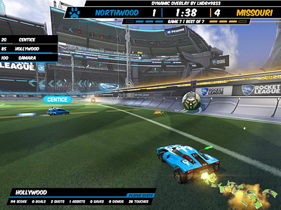 Custom Rocket League Overlay custom stream overlays design dynamic overlay illustration logo overlay rlcs rocket lea rocket league rocket league broadcast overlay ui