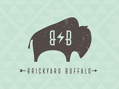 Brickyard Buffalo Logo aqua arrows buffalo green