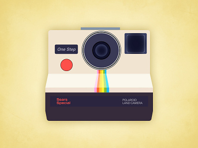 polaroid camera flat illustration instagram polaroid retro