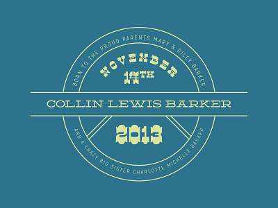 collin barker birth announcement feedback lost type personal typography