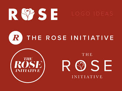 logo design for the rose initiative concepts early stages logo logo design logomark