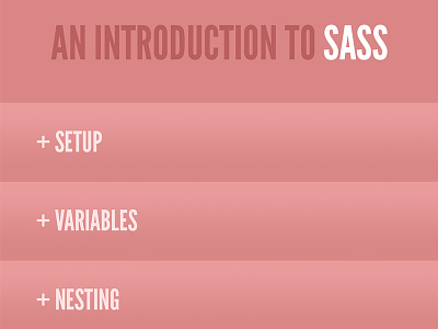 An Introduction to SASS