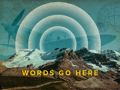 words go here collage graphic design proxima nova