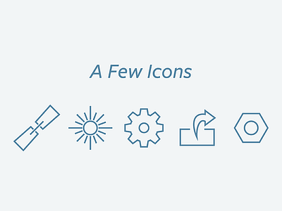 A Few Icons icon design link icon settings icon sharing icon