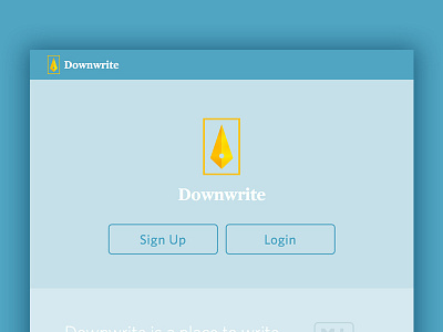 Downwrite Login login markdown ui design whitney work in progress