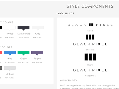BPXL Brand Styleguide styleguide wip